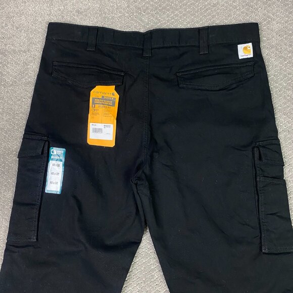 Carhartt Rugged Flex Relaxed Fit Canvas Cargo Work Pants Men's 40 x 32 Black - Picture 5 of 15